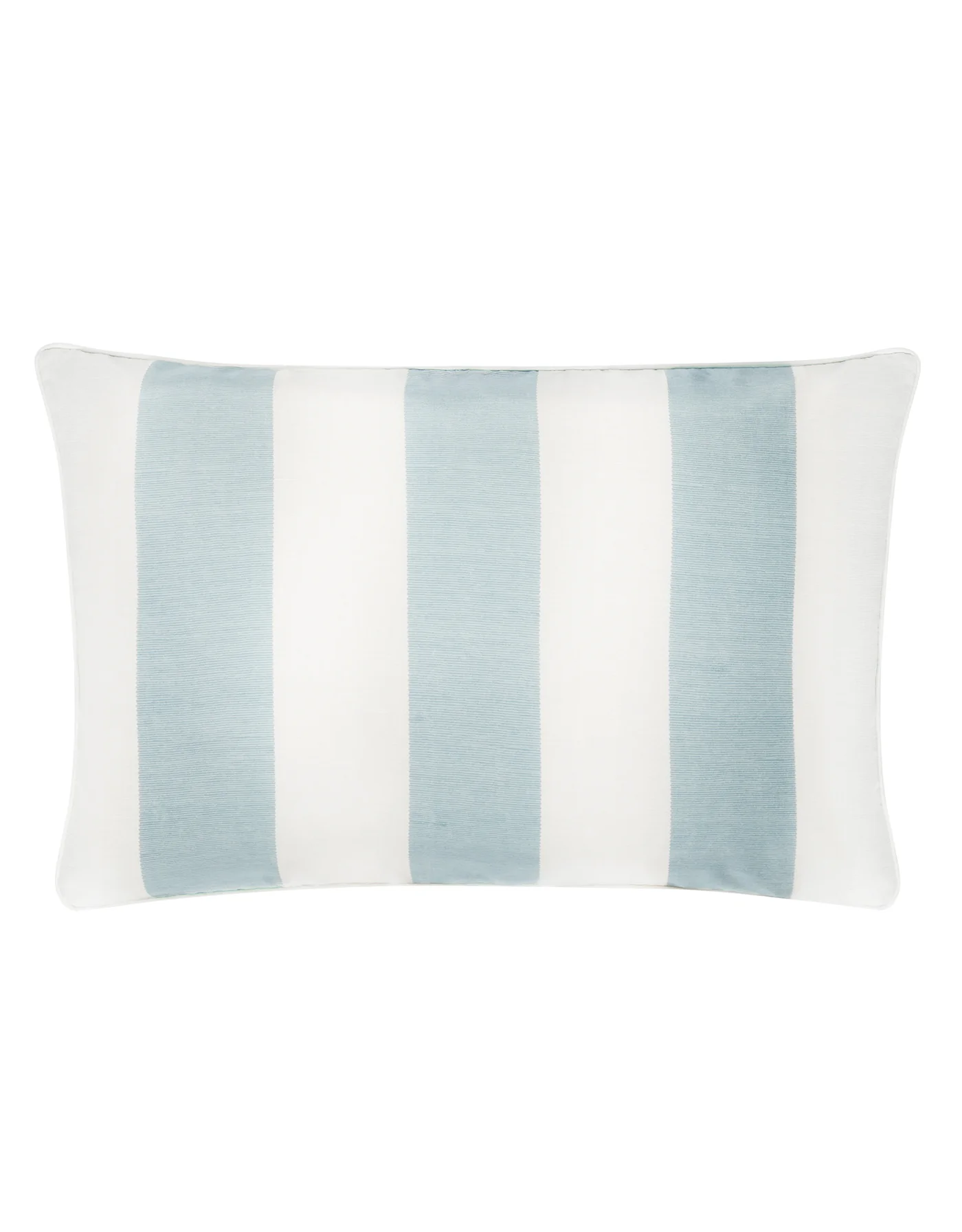 Cary Silk Rectangular Cushion Piped Finish - Blue