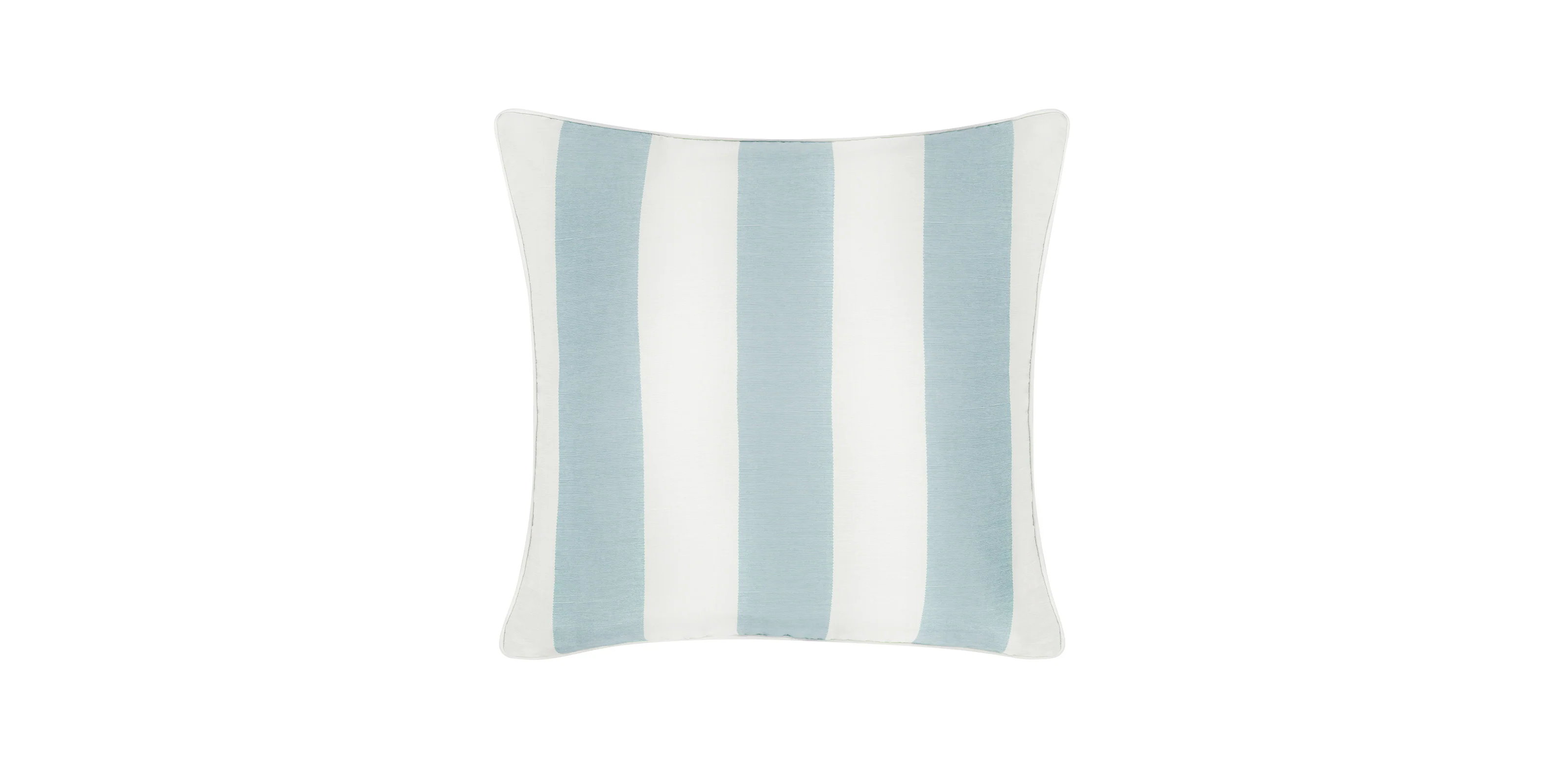 Cary Silk Square Cushion Piped Finish - Blue - Image 2