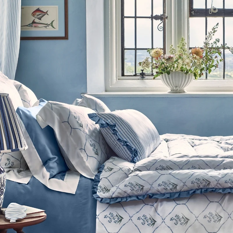 Forget Me Not Silk Duvet Cover - Image 4