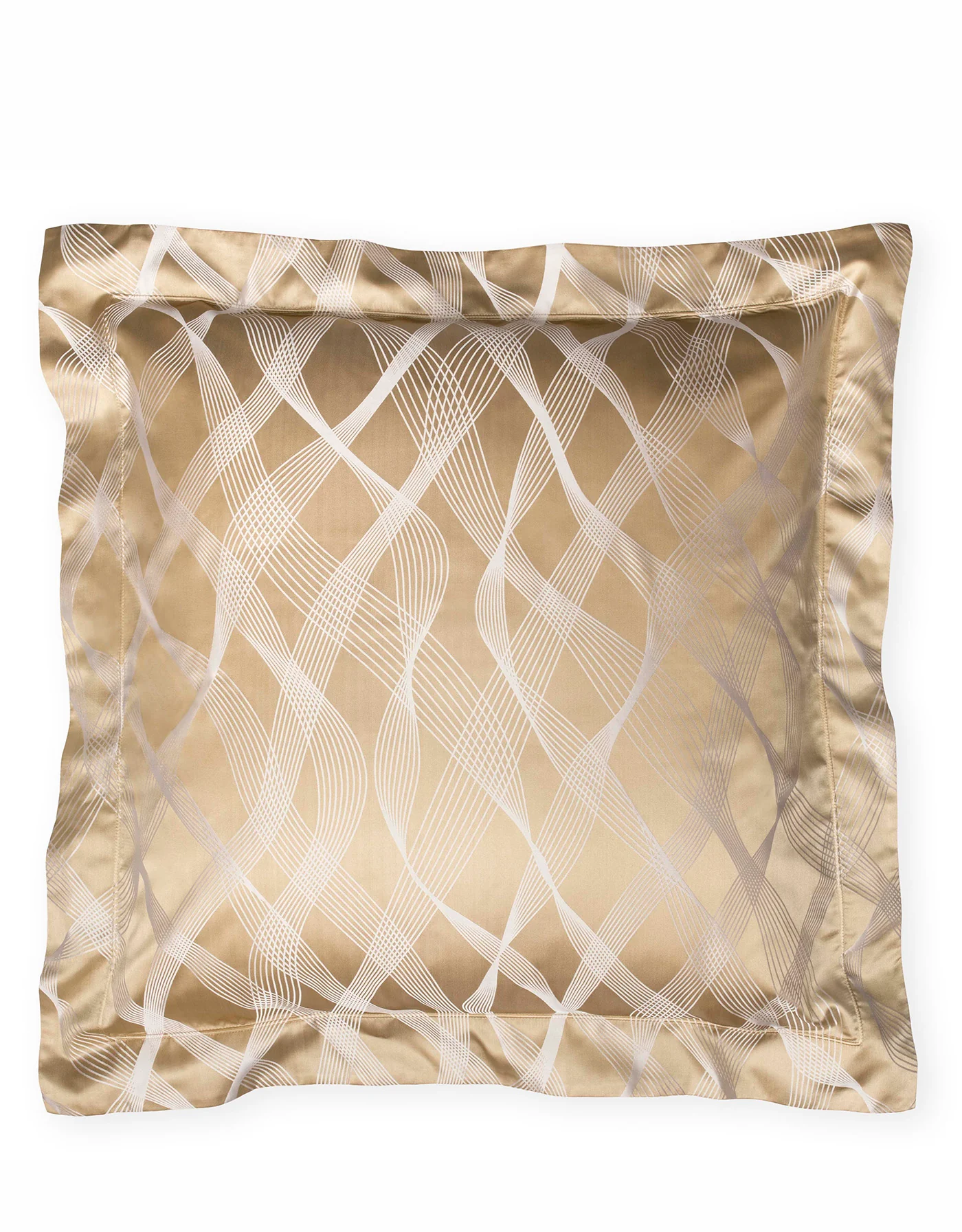 Rubans Gold Silk Cotton Pillowcase