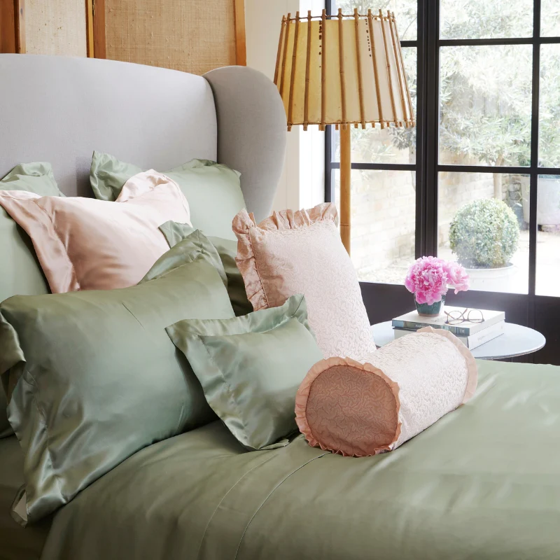 Sage Silk Fitted Sheet - Image 3