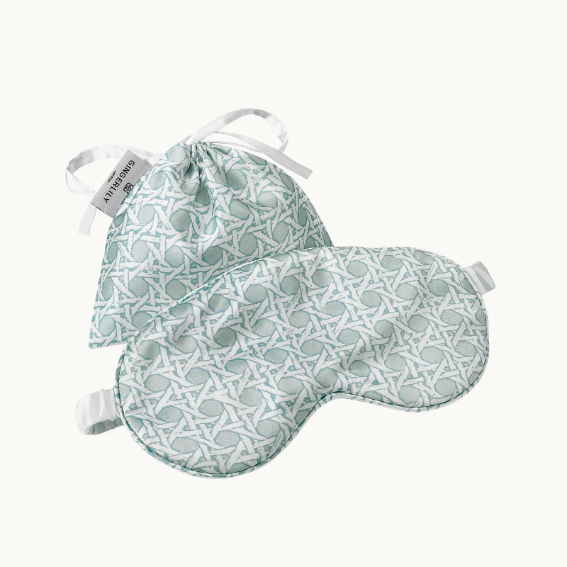 Silk Eye Mask Rattan Blue - Image 2