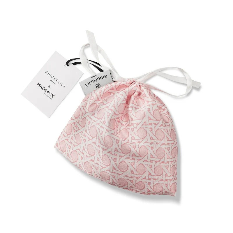 Silk Eye Mask Rattan Pink - Image 3