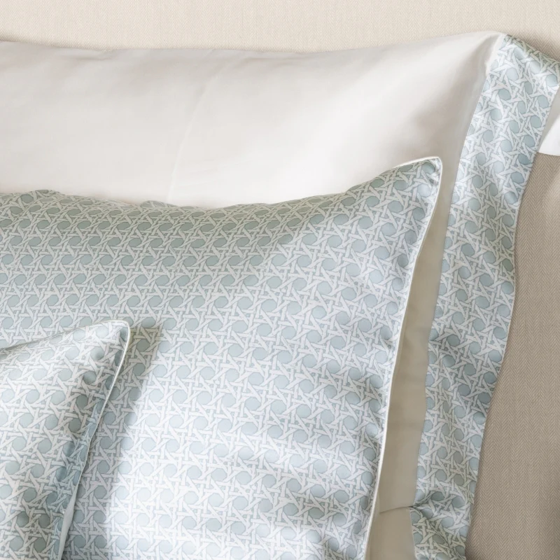 Rattan Blue Silk Flat Sheet - Image 4