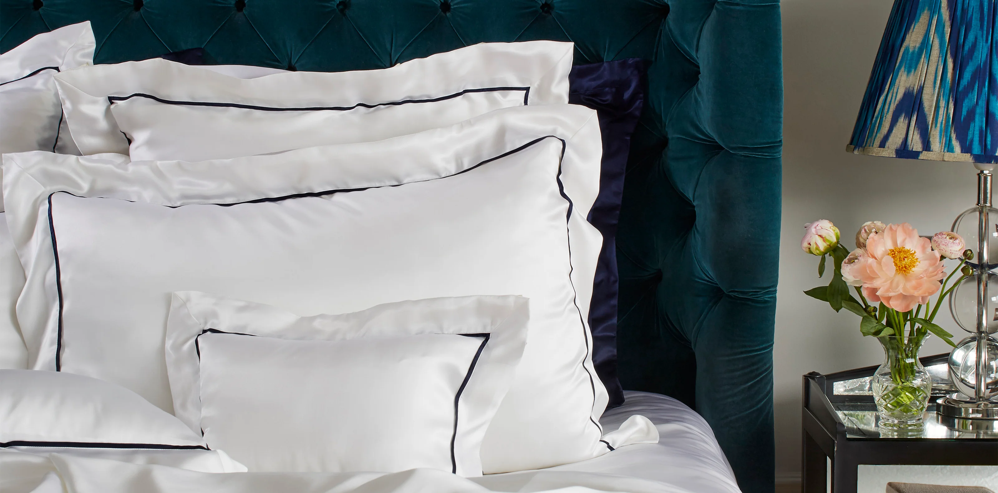 St Tropez White Silk Duvet Cover - Image 3