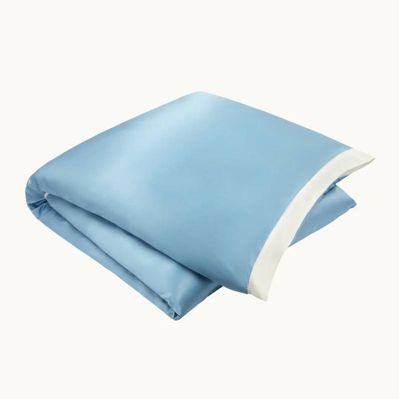 Summerhill Blue Silk Duvet Cover Clearance