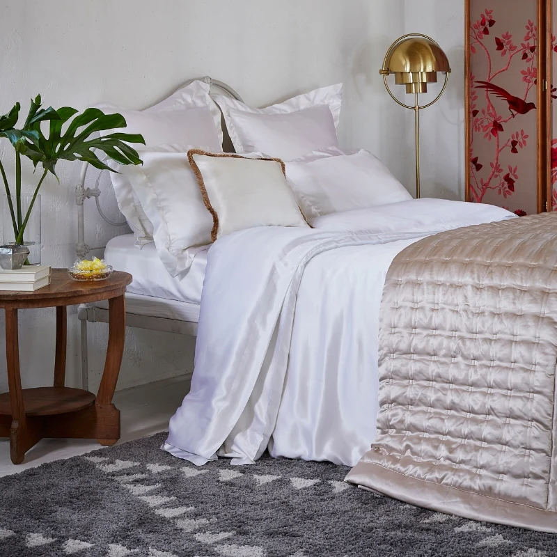 White Silk Flat Sheet - Image 3