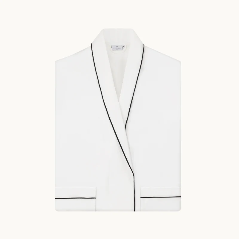 Silk Dressing Gown Ivory - Image 2