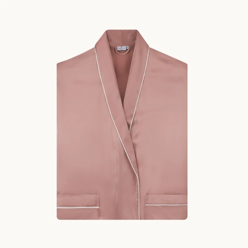 Silk Dressing Gown Woodrose - Image 2